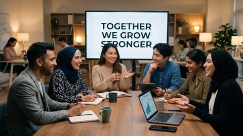 Community members gathered at a workshop